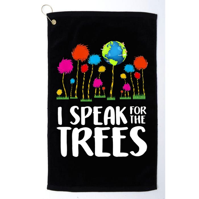 I Speak For The Trees Earth Day Golf Towel