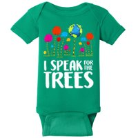 I Speak For The Trees Earth Day Baby Bodysuit