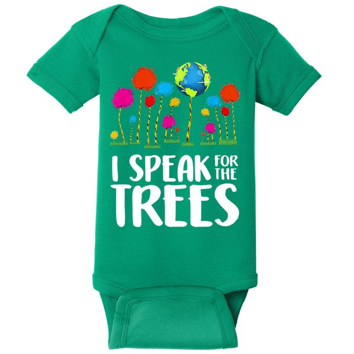 I Speak For The Trees Earth Day Baby Bodysuit