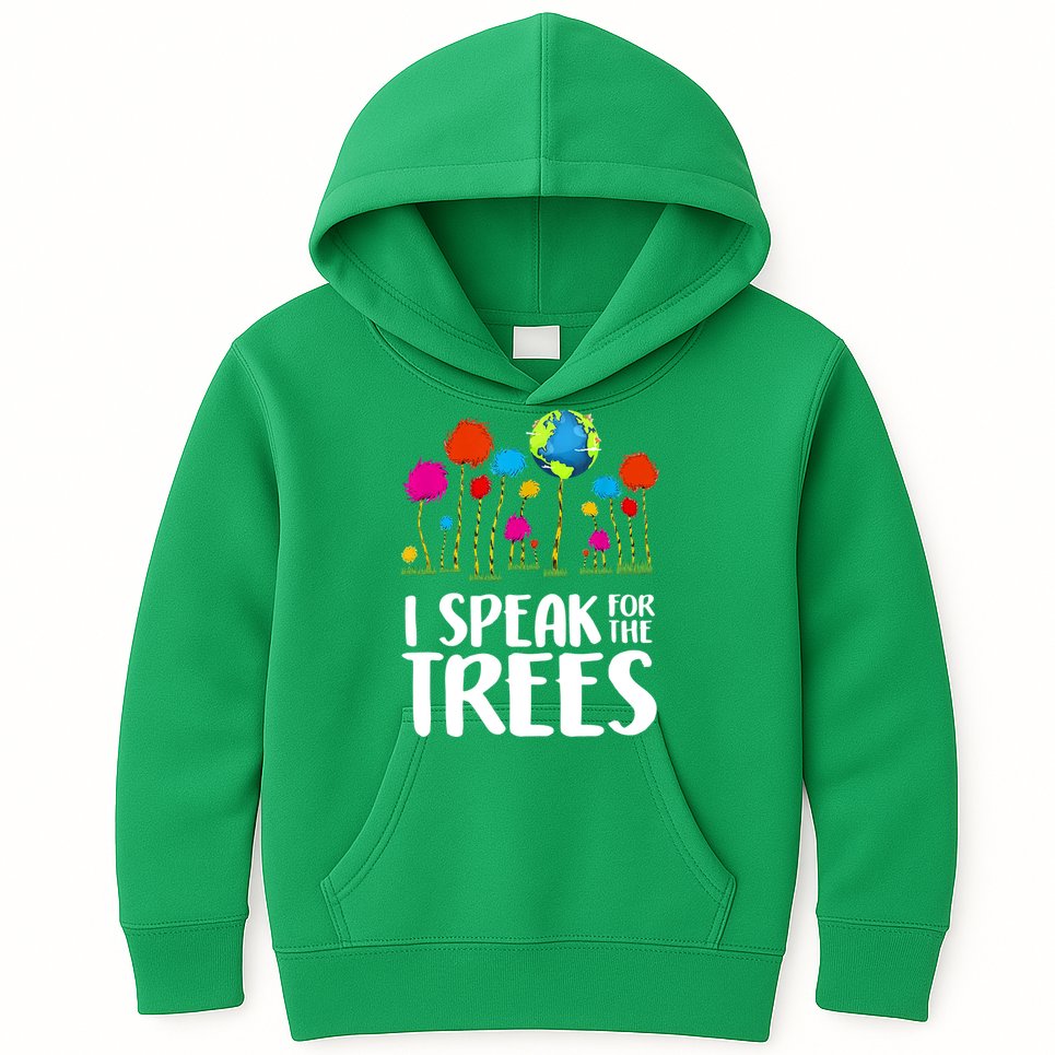 I Speak For The Trees Earth Day Kids Hoodie