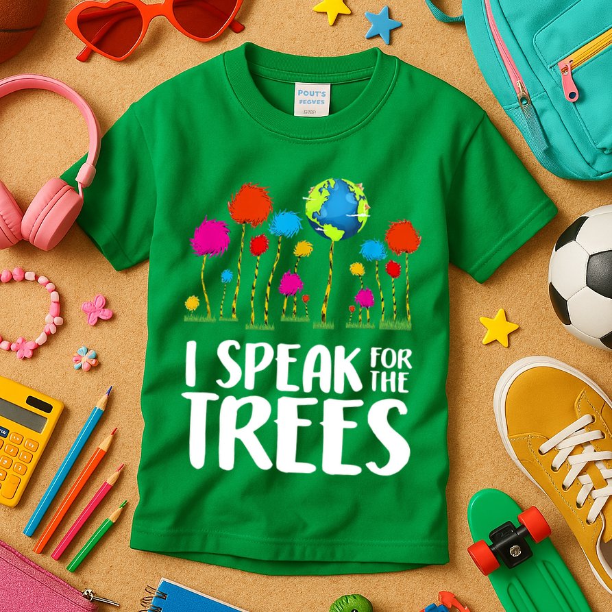 I Speak For The Trees Earth Day Kids T-Shirt