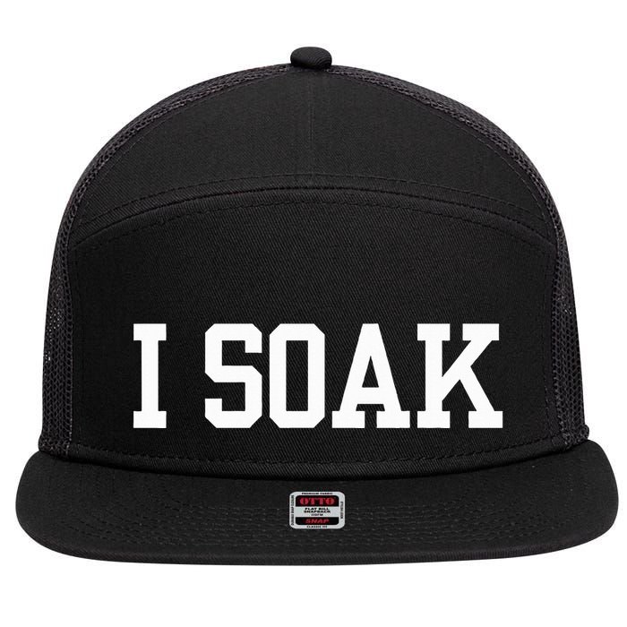 I Soak Funny Summer Day 7 Panel Mesh Trucker Snapback Hat