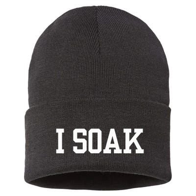 I Soak Funny Summer Day Sustainable Knit Beanie