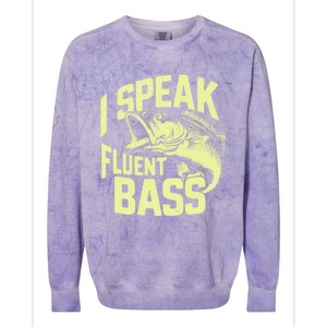 I Speak Fluent Bass Fishing Great Gift Colorblast Crewneck Sweatshirt