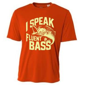 I Speak Fluent Bass Fishing Great Gift Cooling Performance Crew T-Shirt