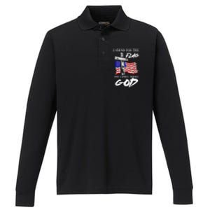 I Stand For The Flag And Kneel Before God America Flag Cross Gift Performance Long Sleeve Polo