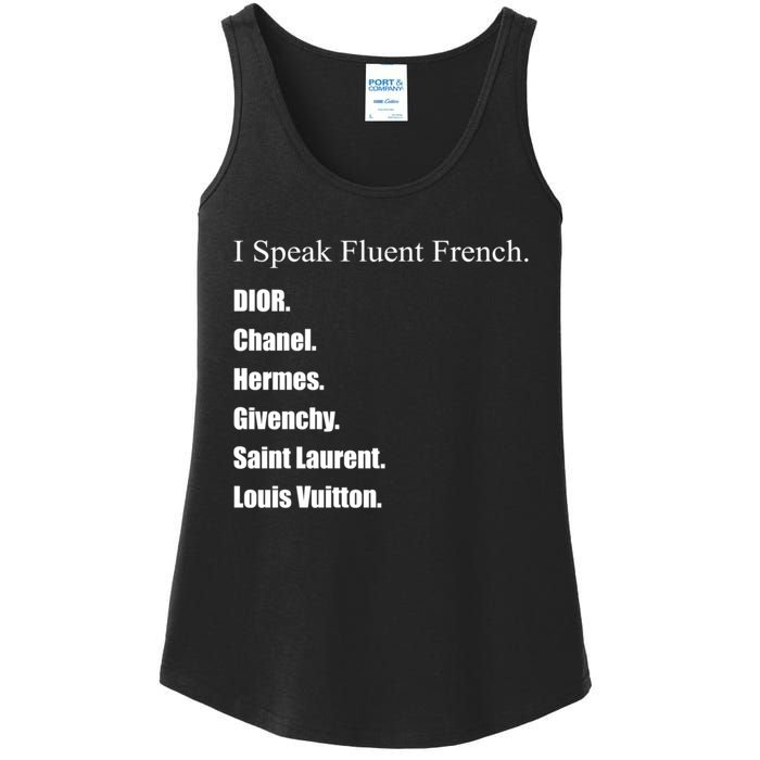 I Speak Fluent French Ladies Essential Tank