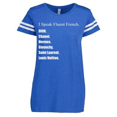 I Speak Fluent French Enza Ladies Jersey Football T-Shirt