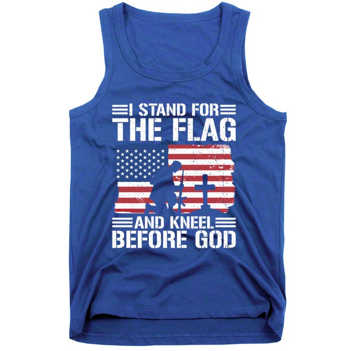 I Stand For The Flag And Kneel Before God Gift Tank Top