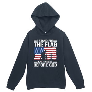 I Stand For The Flag And Kneel Before God Gift Urban Pullover Hoodie