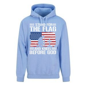 I Stand For The Flag And Kneel Before God Gift Unisex Surf Hoodie