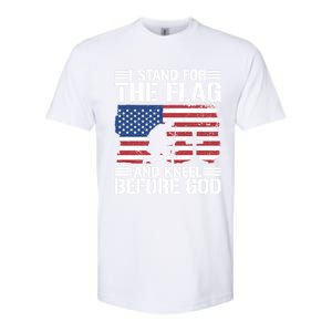 I Stand For The Flag And Kneel Before God Gift Softstyle CVC T-Shirt