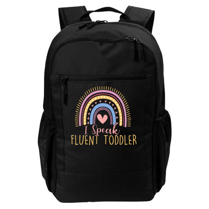 I Speak Fluent Daycare Provider Nanny Pre-K Teacher Daily Commute Backpack