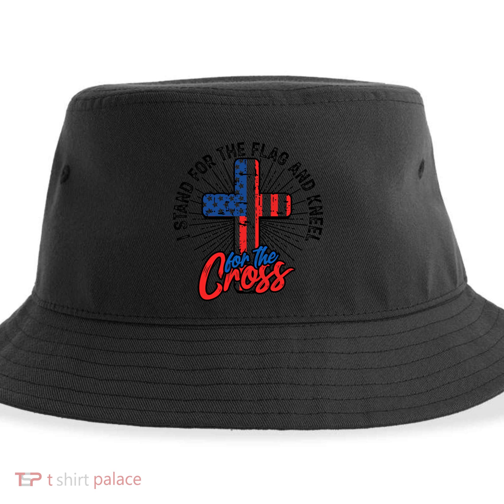 I Stand For The Flag And Kneel For The Cross Gift Equal Rights Gift Sustainable Bucket Hat