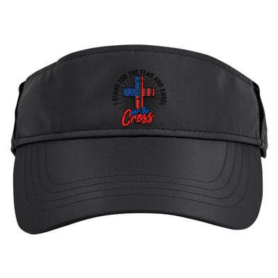 I Stand For The Flag And Kneel For The Cross Gift Equal Rights Gift Adult Drive Performance Visor