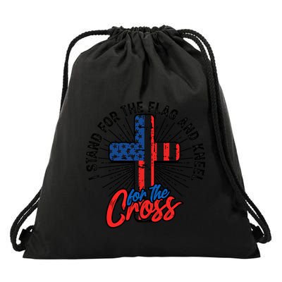 I Stand For The Flag And Kneel For The Cross Gift Equal Rights Gift Drawstring Bag