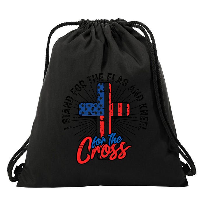 I Stand For The Flag And Kneel For The Cross Gift Equal Rights Gift Drawstring Bag