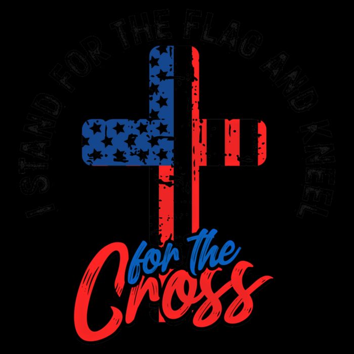 I Stand For The Flag And Kneel For The Cross Gift Equal Rights Gift Drawstring Bag