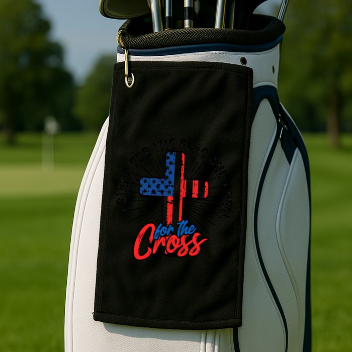 I Stand For The Flag And Kneel For The Cross Gift Equal Rights Gift Golf Towel