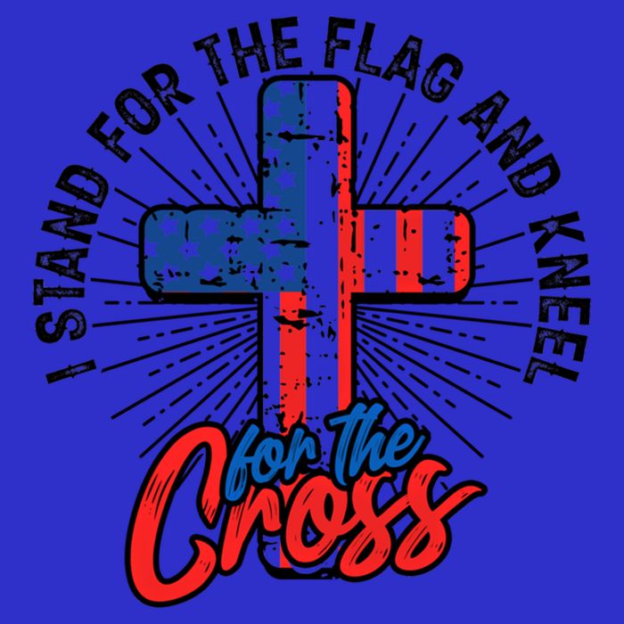 I Stand For The Flag And Kneel For The Cross Gift Equal Rights Gift Stripe Pom Pom Beanie