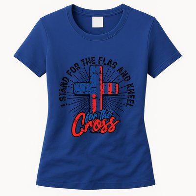 I Stand For The Flag And Kneel For The Cross Gift Equal Rights Gift Womens T-Shirt