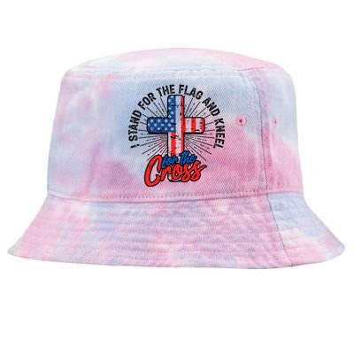 I Stand For The Flag And Kneel For The Cross Gift Equal Rights Gift Tie-Dyed Bucket Hat