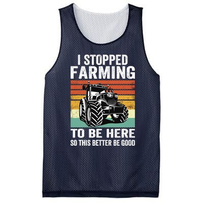 I Stopped Farming To Be Here This Better Be Good Vintage Mesh Reversible Basketball Jersey Tank