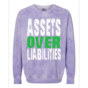 Investor Stocks Flipping Houses Assets Over Liabilities Colorblast Crewneck Sweatshirt