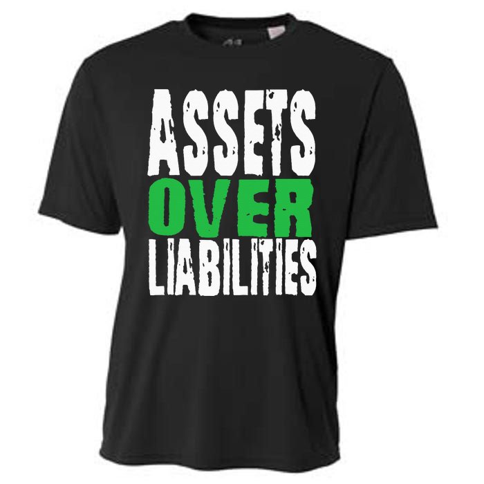 Investor Stocks Flipping Houses Assets Over Liabilities Cooling Performance Crew T-Shirt