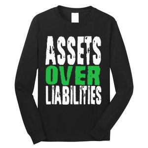 Investor Stocks Flipping Houses Assets Over Liabilities Long Sleeve Shirt