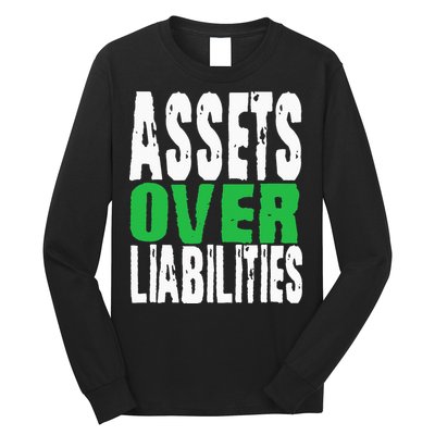 Investor Stocks Flipping Houses Assets Over Liabilities Long Sleeve Shirt