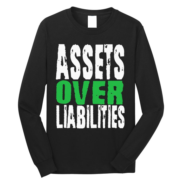 Investor Stocks Flipping Houses Assets Over Liabilities Long Sleeve Shirt