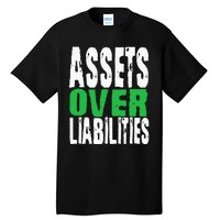 Investor Stocks Flipping Houses Assets Over Liabilities Tall T-Shirt