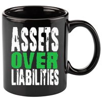 Investor Stocks Flipping Houses Assets Over Liabilities 11oz C Handle Ceramic Mug