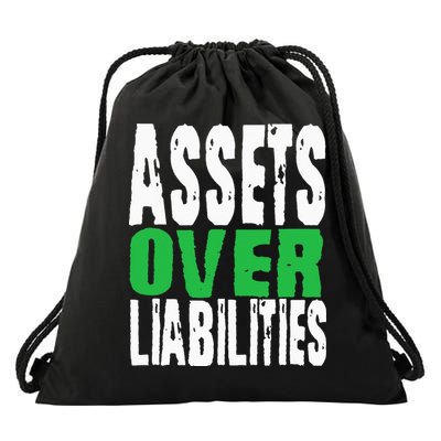 Investor Stocks Flipping Houses Assets Over Liabilities Drawstring Bag