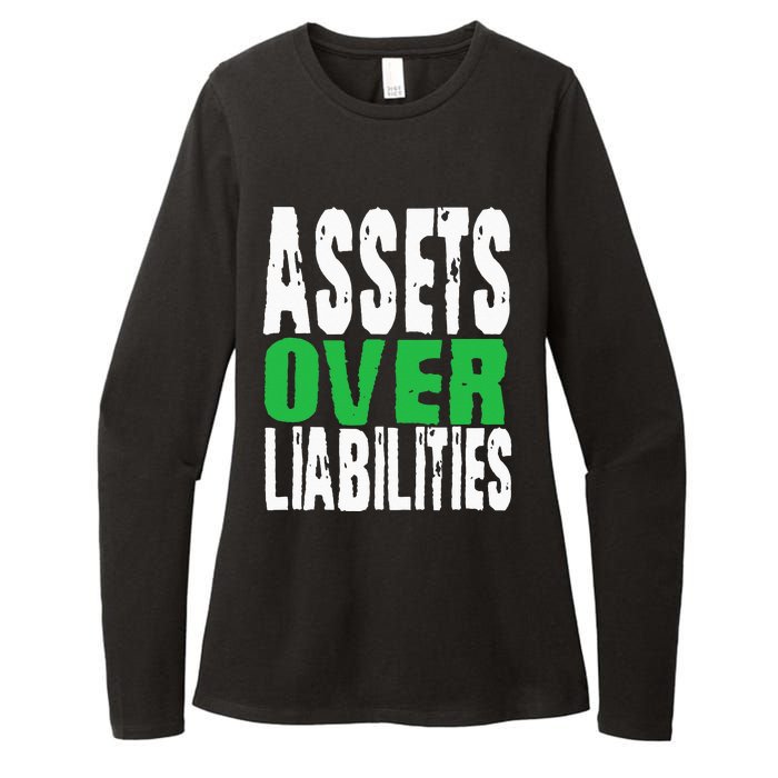 Investor Stocks Flipping Houses Assets Over Liabilities Womens CVC Long Sleeve Shirt