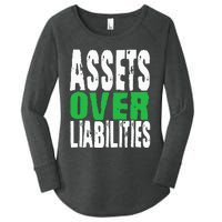 Investor Stocks Flipping Houses Assets Over Liabilities Women's Perfect Tri Tunic Long Sleeve Shirt