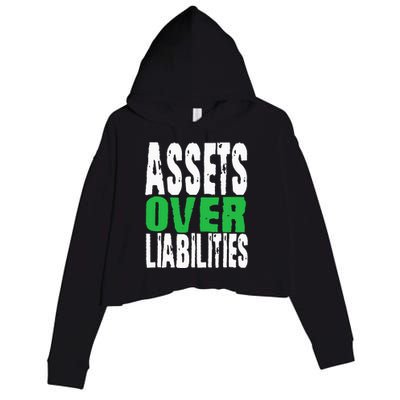 Investor Stocks Flipping Houses Assets Over Liabilities Crop Fleece Hoodie