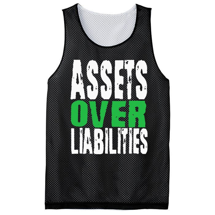 Investor Stocks Flipping Houses Assets Over Liabilities Mesh Reversible Basketball Jersey Tank