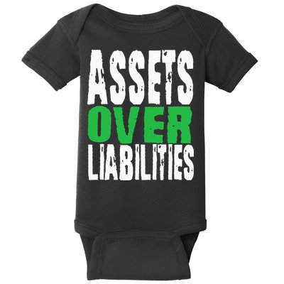 Investor Stocks Flipping Houses Assets Over Liabilities Baby Bodysuit