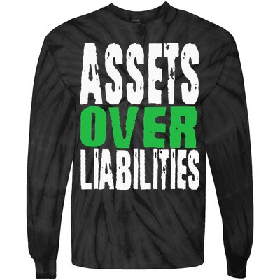 Investor Stocks Flipping Houses Assets Over Liabilities Tie-Dye Long Sleeve Shirt