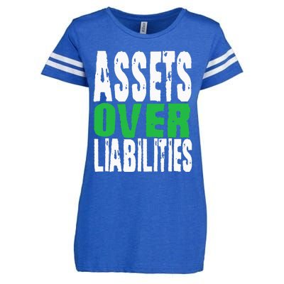 Investor Stocks Flipping Houses Assets Over Liabilities Enza Ladies Jersey Football T-Shirt