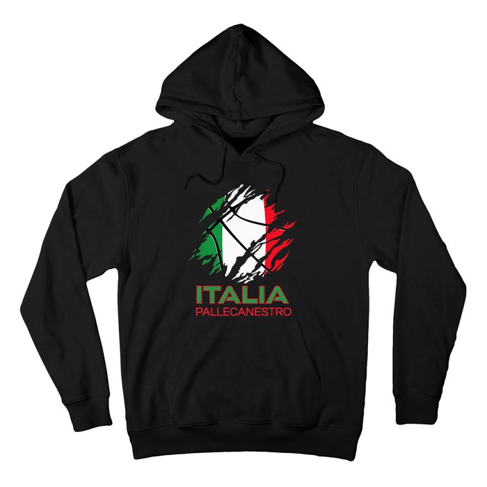 Italia Sports Fan Italian National Flag Art Italy Basketball Hoodie