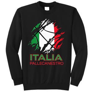 Italia Sports Fan Italian National Flag Art Italy Basketball Sweatshirt