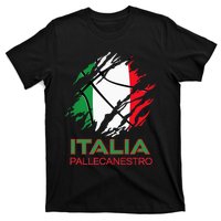 Italia Sports Fan Italian National Flag Art Italy Basketball T-Shirt