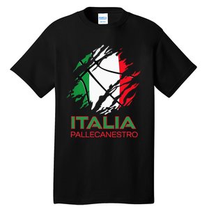 Italia Sports Fan Italian National Flag Art Italy Basketball Tall T-Shirt