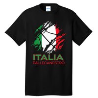 Italia Sports Fan Italian National Flag Art Italy Basketball Tall T-Shirt