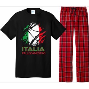 Italia Sports Fan Italian National Flag Art Italy Basketball Pajama Set