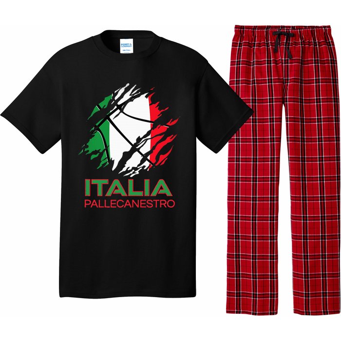 Italia Sports Fan Italian National Flag Art Italy Basketball Pajama Set