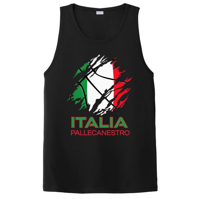 Italia Sports Fan Italian National Flag Art Italy Basketball PosiCharge Competitor Tank